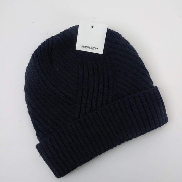 Moonkitty Womens Ribbed Knit Cap/Beanie- Fur Lined - Picture 5 of 5